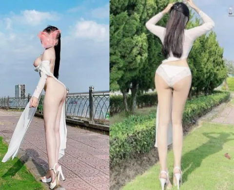 Nàng đầm trắng khoe đường cong quyến rũ bên bờ suối – sex VN